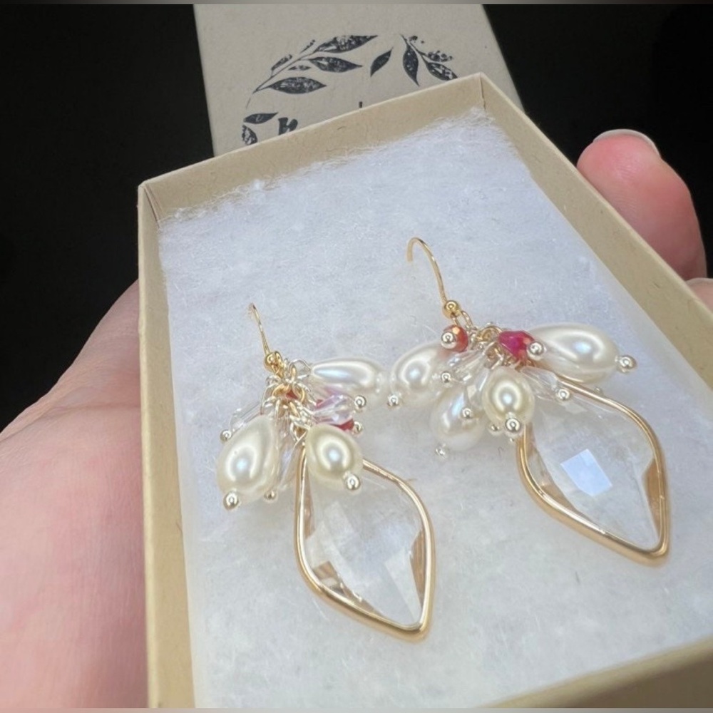 Bridal Pearls Drop Earrings